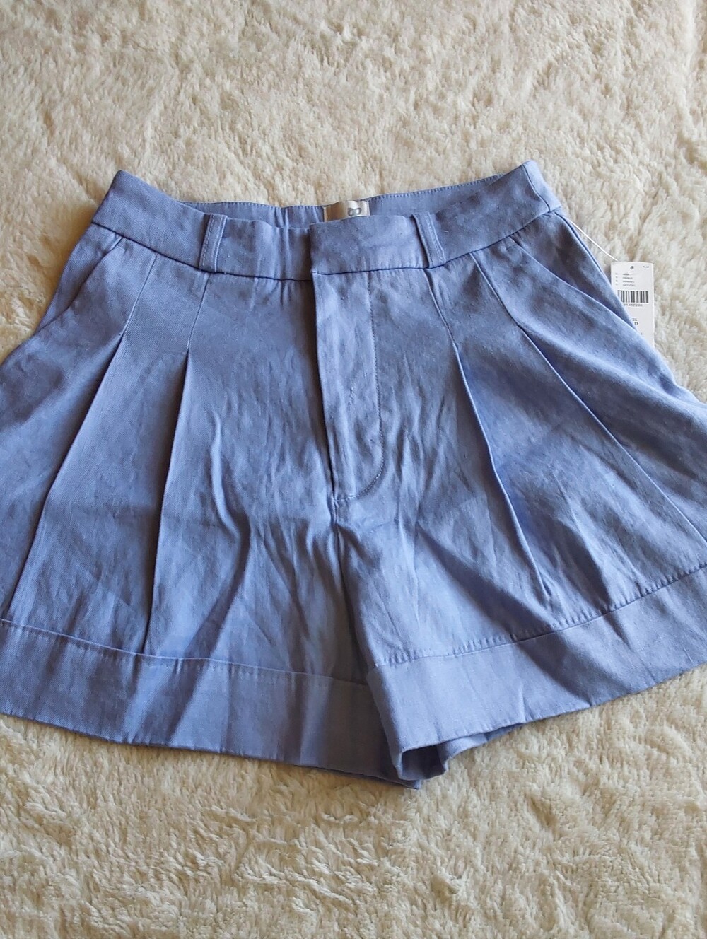 🌺 NWT MAEVE (by Anthropologie) Pleated Linen High-Waist Shorts